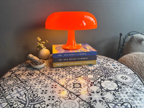 Customer photo review of Puffball Lamp | Blood Orange