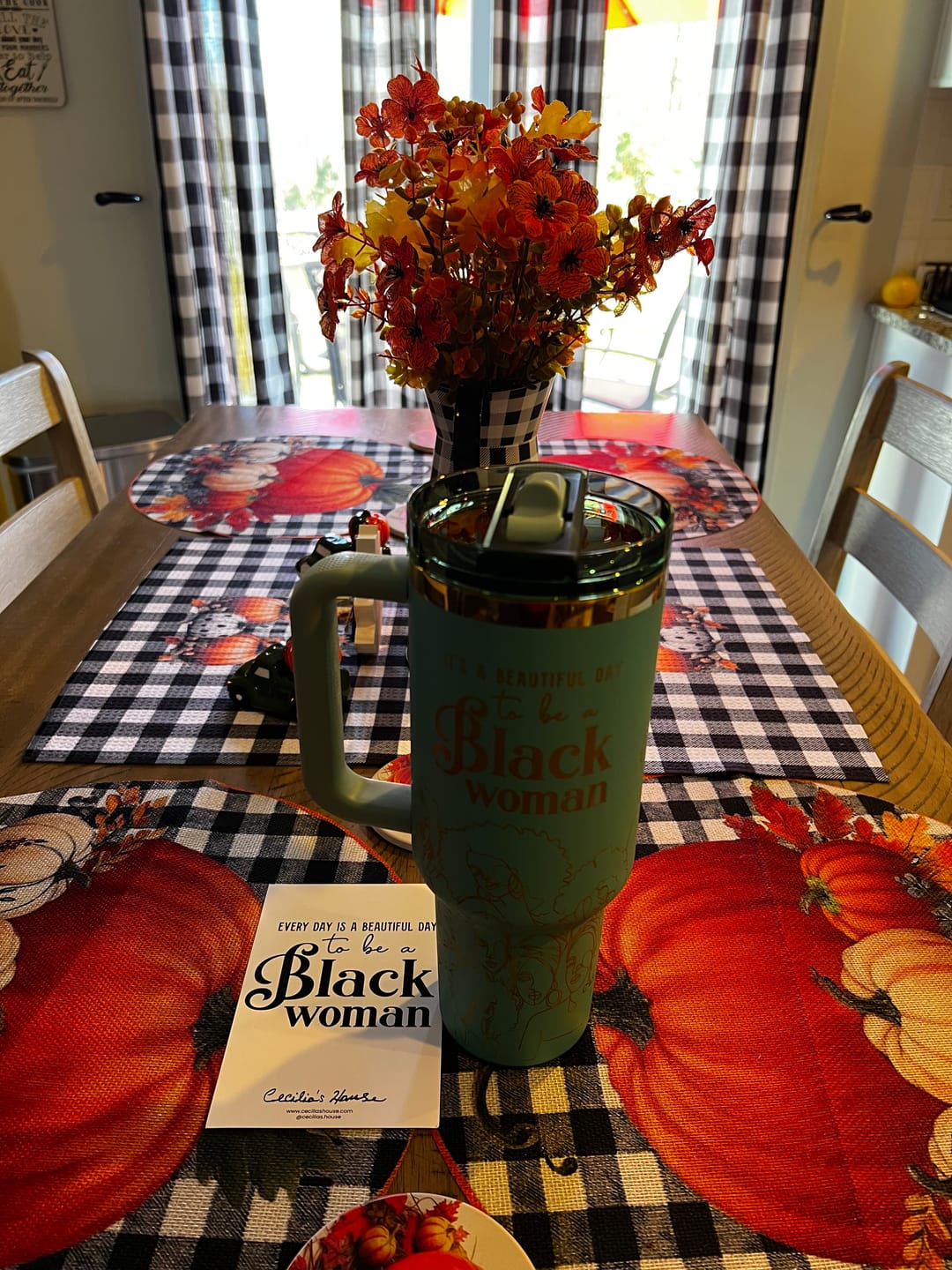 Customer photo review of “Purple Reign” 40oz Insulated Tumbler – "It’s a Beautiful Day to be a Black Woman"