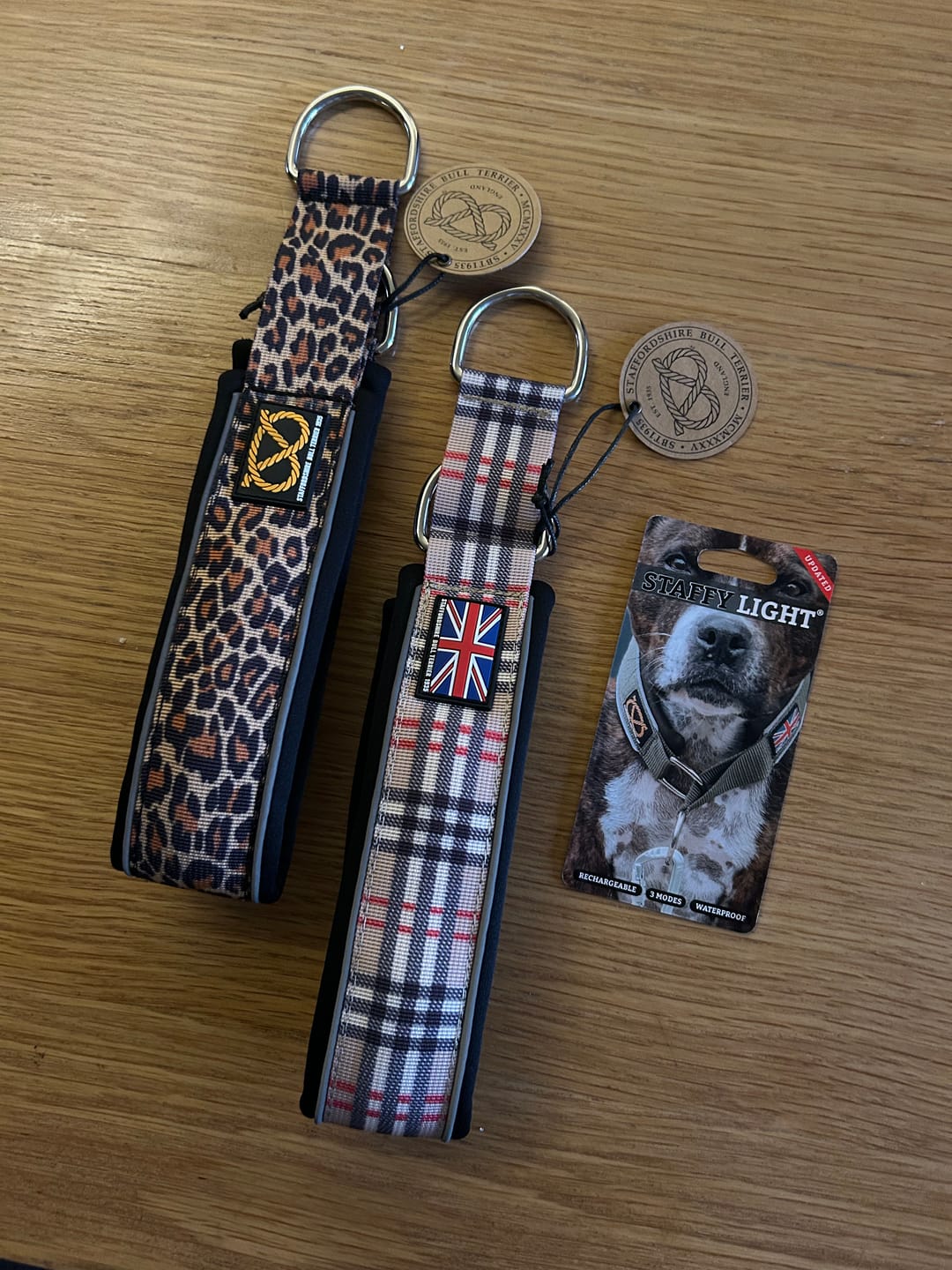 Customer photo review of Staffordshire Bull Terrier 1935® Martingale Collar - Staffburry Beige
