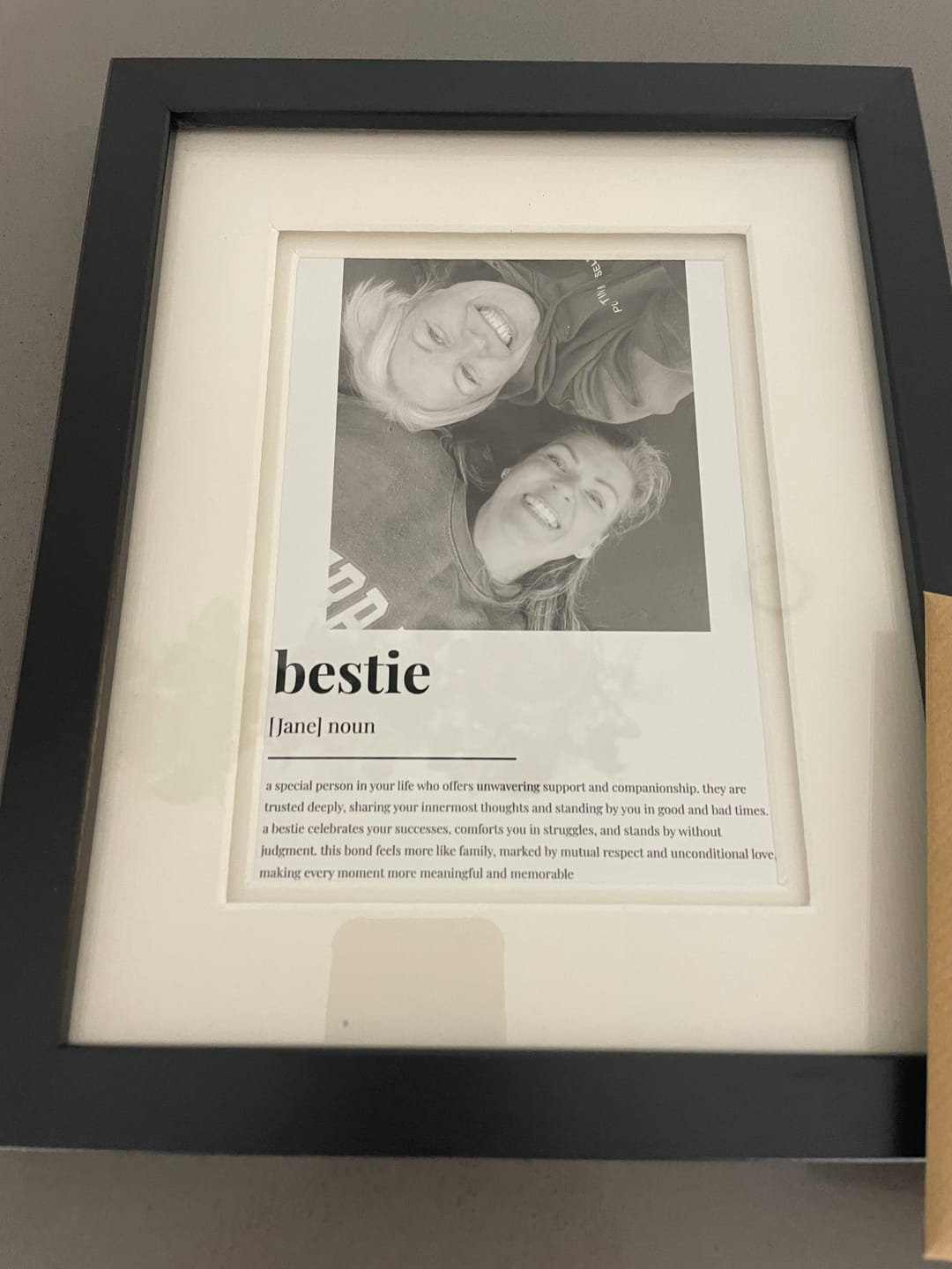 Customer photo review of Personalised Friendship Definition Photo Print