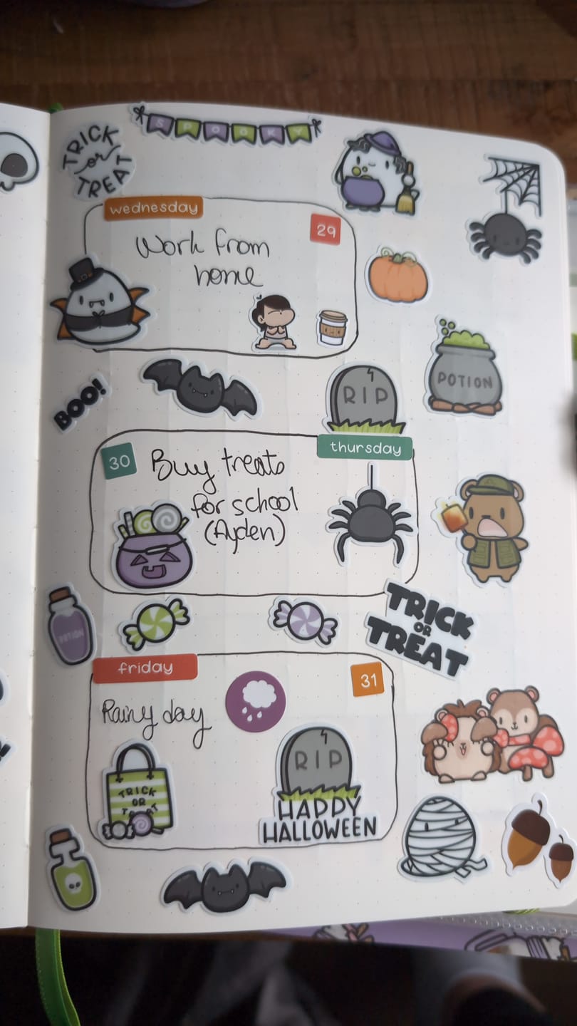 Customer photo review of Happy Halloween! Sticker Sheet
