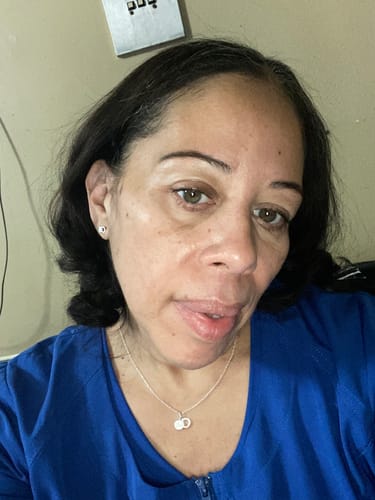 Customer photo review of The Empty Tomb Stud Earrings