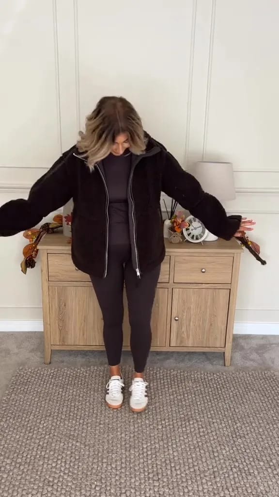 Customer photo review of Susan Zip Up Teddy Jacket