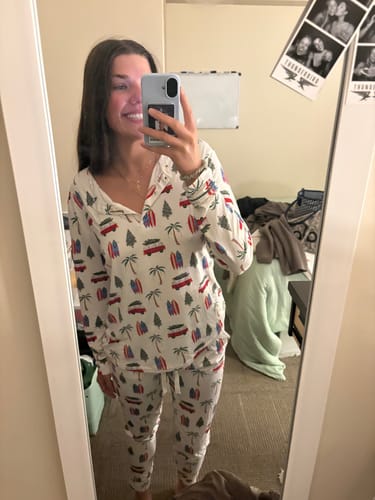 Customer photo review of Ladies Henley Jogger Set - CALI CHRISTMAS