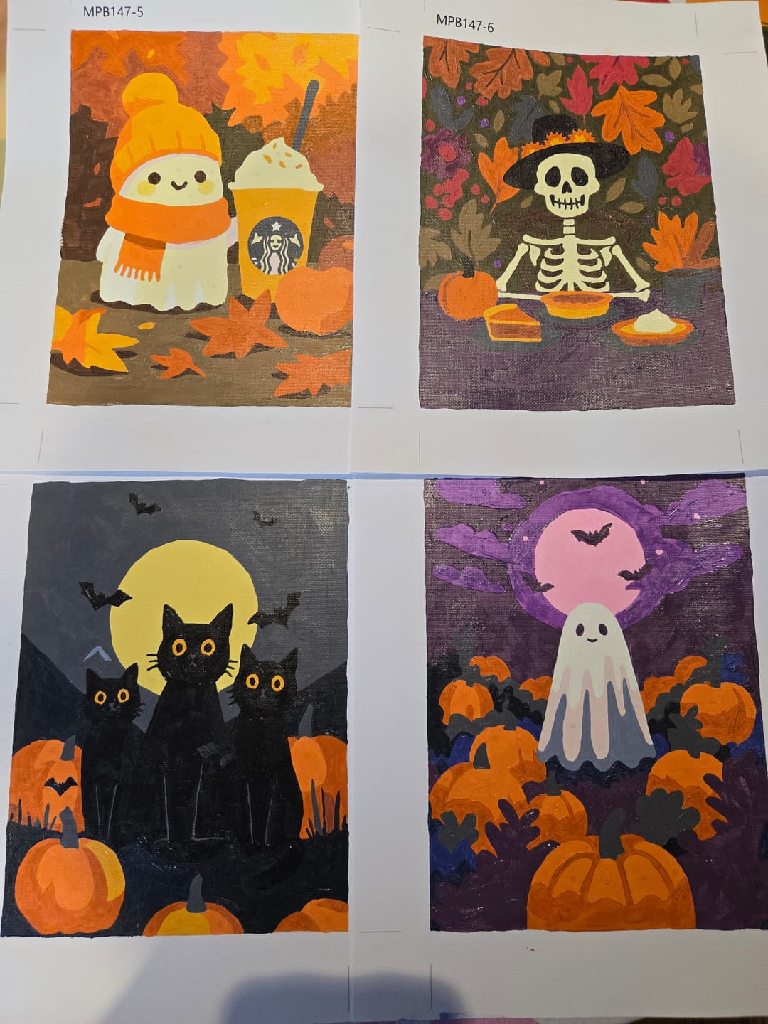 Customer photo review of 6 Mini Paintings - Spooky Autumn Set