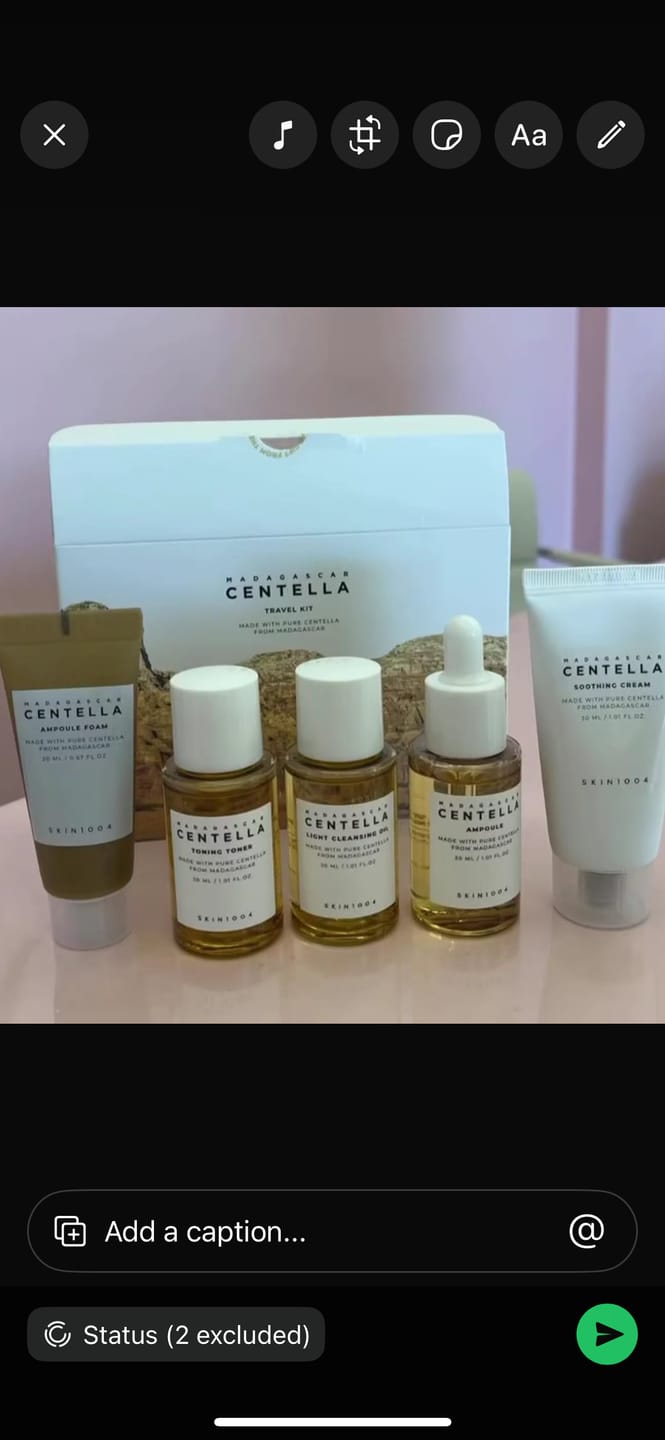 Customer photo review of مجموعة السفر مدغشقر سنتيلا من سكين1004 - 5قطع