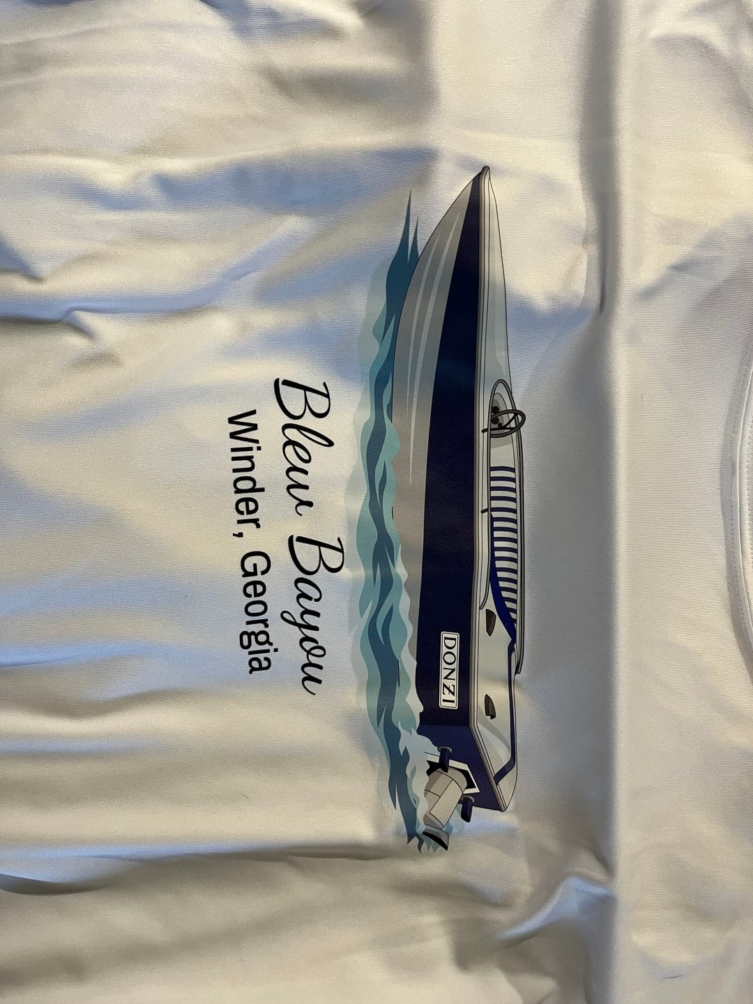 Customer photo review of Dri-FIT Long Sleeve Custom Boat Shirts