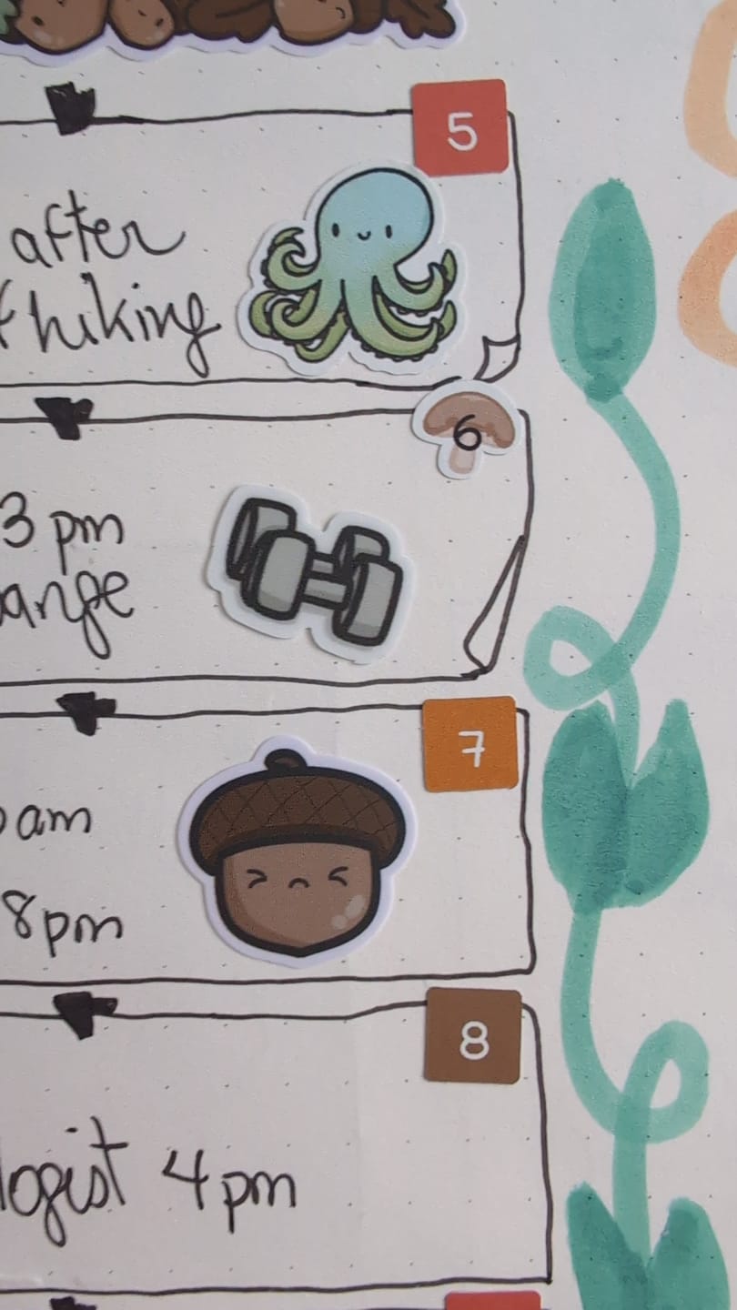 Customer photo review of Sticker Sheet - Exercise Time!