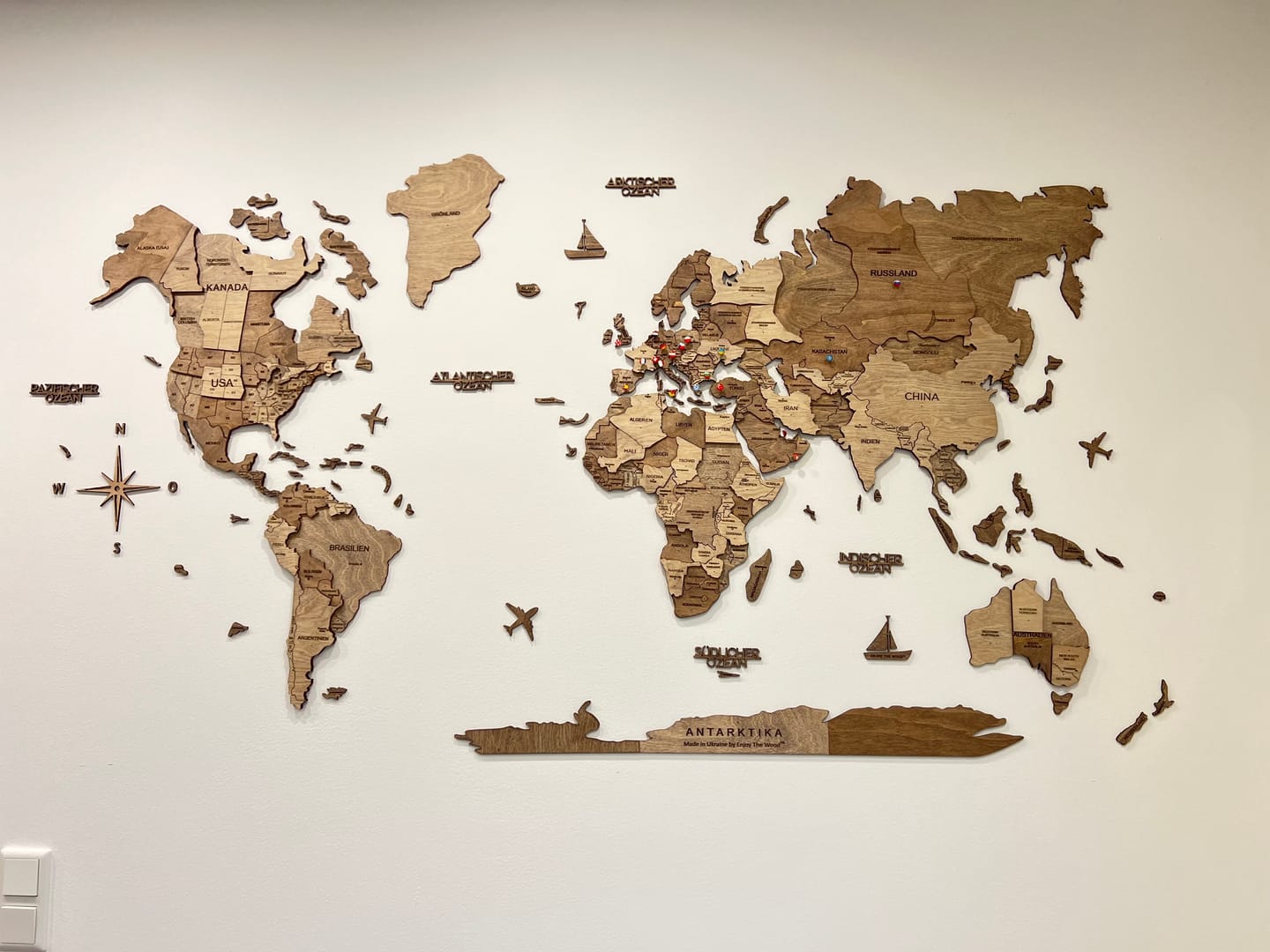 Customer photo review of 3D Weltkarte aus Holz Terra
