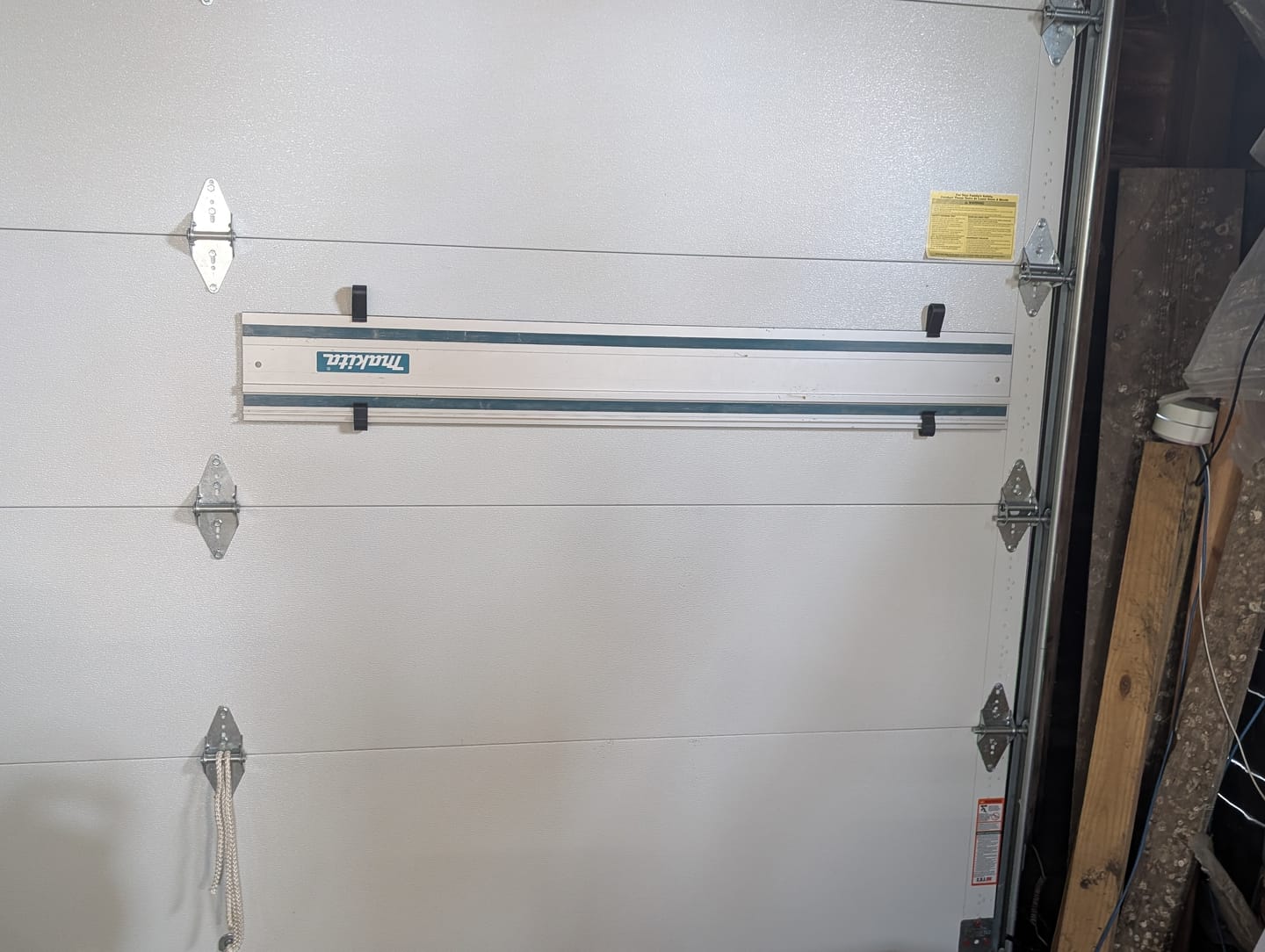 Customer photo review of Garage Door/Wall Mount Brackets for Track Saw Guide Rails