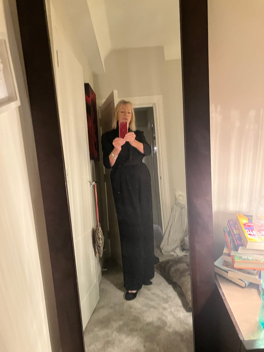Customer photo review of 'Dietrich' Palazzo Jumpsuit in Black