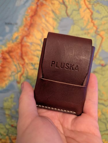 Customer photo review of Slimmad plånbok i äkta läder