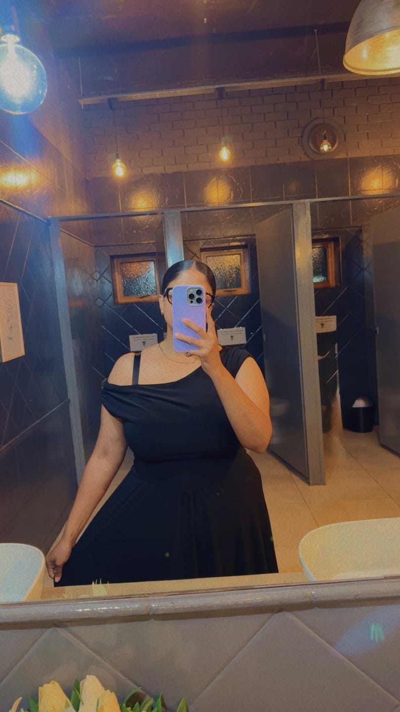 Customer photo review of Black Cowl Neck Drop Waist Midi Dress
