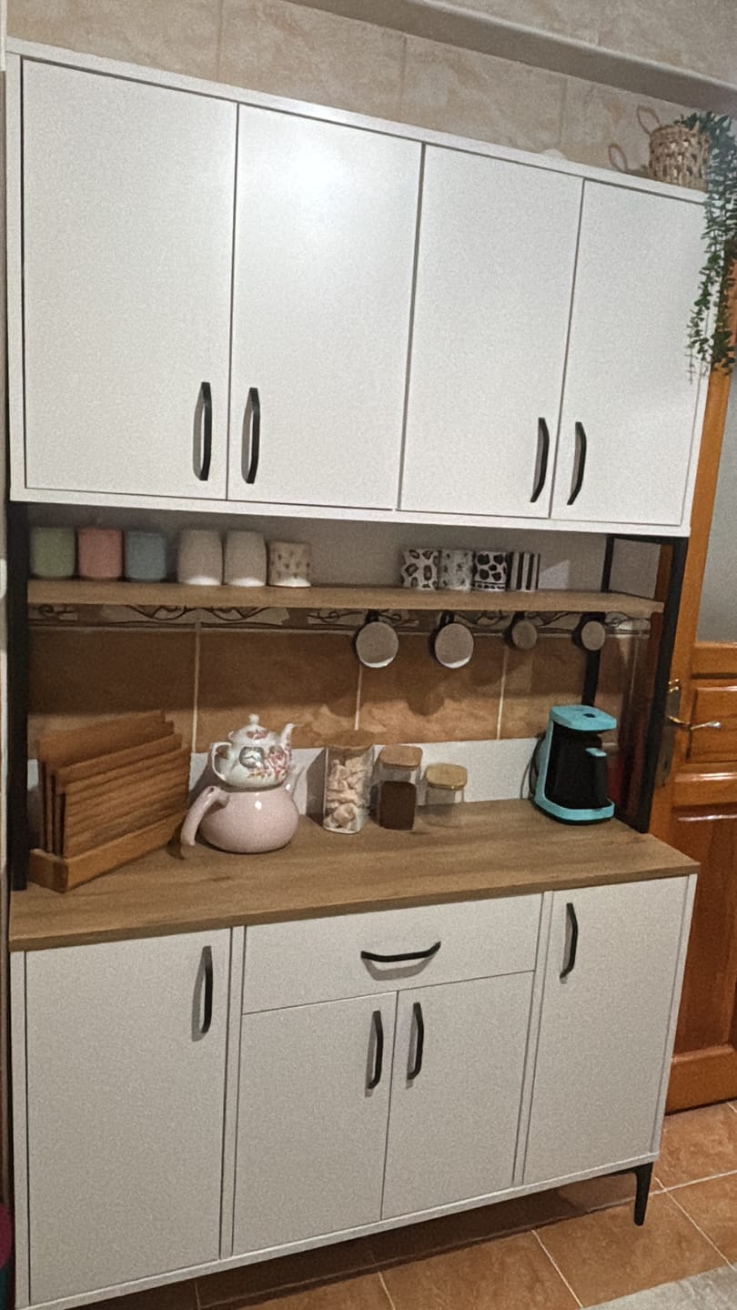 Customer photo review of Rani JE127 Çok Amaçlı Dolap 8 Kapaklı 1 Çekmeceli Kiler Mutfak Dolabı Beyaz - Sepet Ceviz