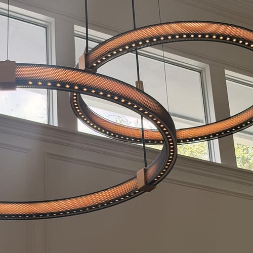 Mistiva ring chandelier installed in a customer's home
