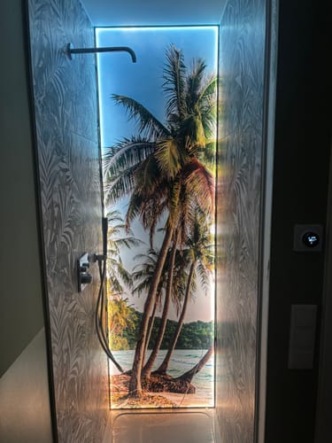 Customer photo review of Textilspannrahmen "Sonne strahlt durch den Wald"