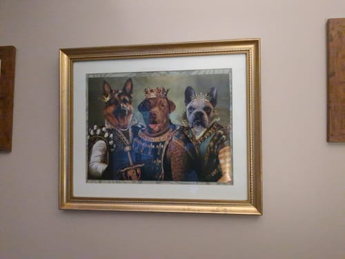 Customer photo review of The Royals: Custom Pet Poster