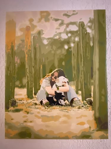 Customer photo review of Custom Portrait Paint By Numbers