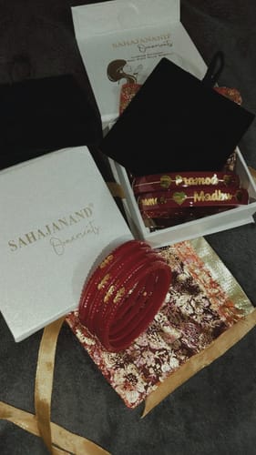 Customer photo review of Anmol Bandhan Gold Bangles –  Love & Togetherness crafted in Gold