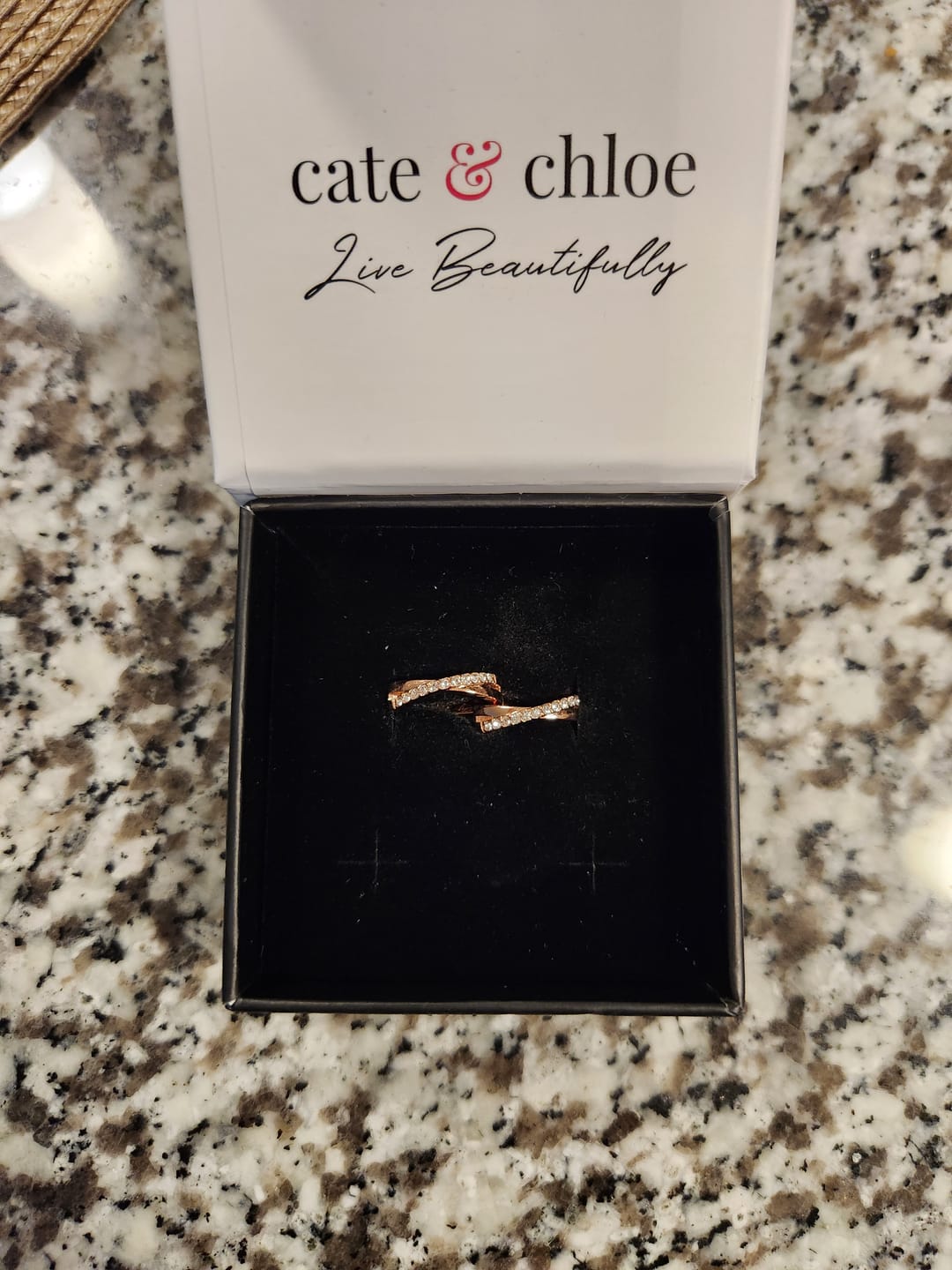 Customer photo review of Amaya 18k White Gold Plated 16mm Twisted Hoop Earrings with Swarovski Crystals
