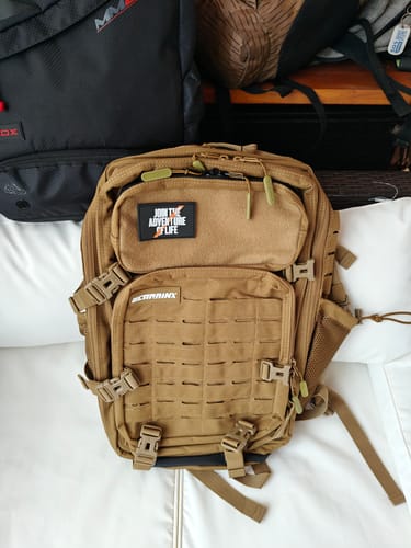 Customer photo review of Mochila Táctica V2 All In 45L Khaki