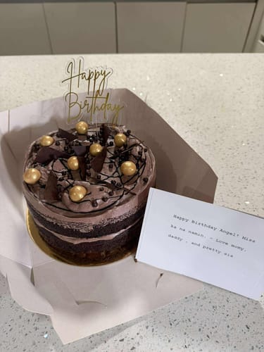Customer photo review of Double Chocolate Cake