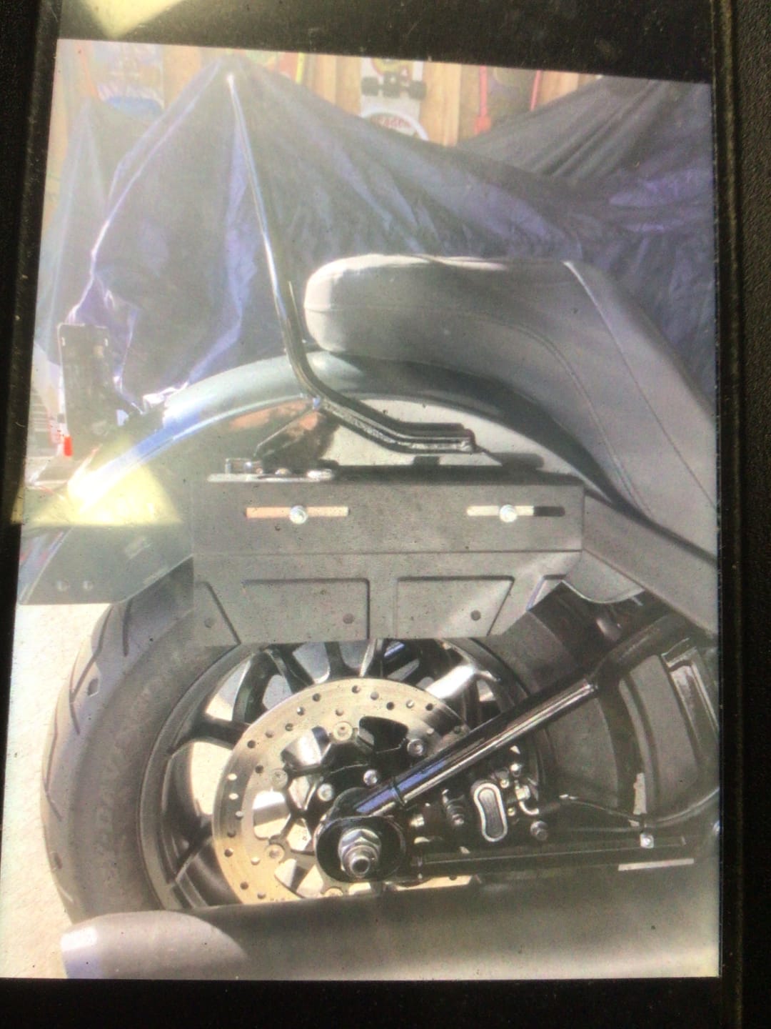 Customer photo review of Viking Saddlebags Quick Disconnect System For Harley Davidson Softail