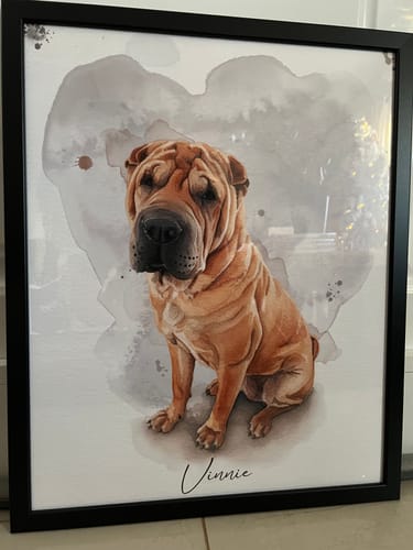 Customer photo review of Πορτραίτο Κατοικίδιου - Νερομπογιά