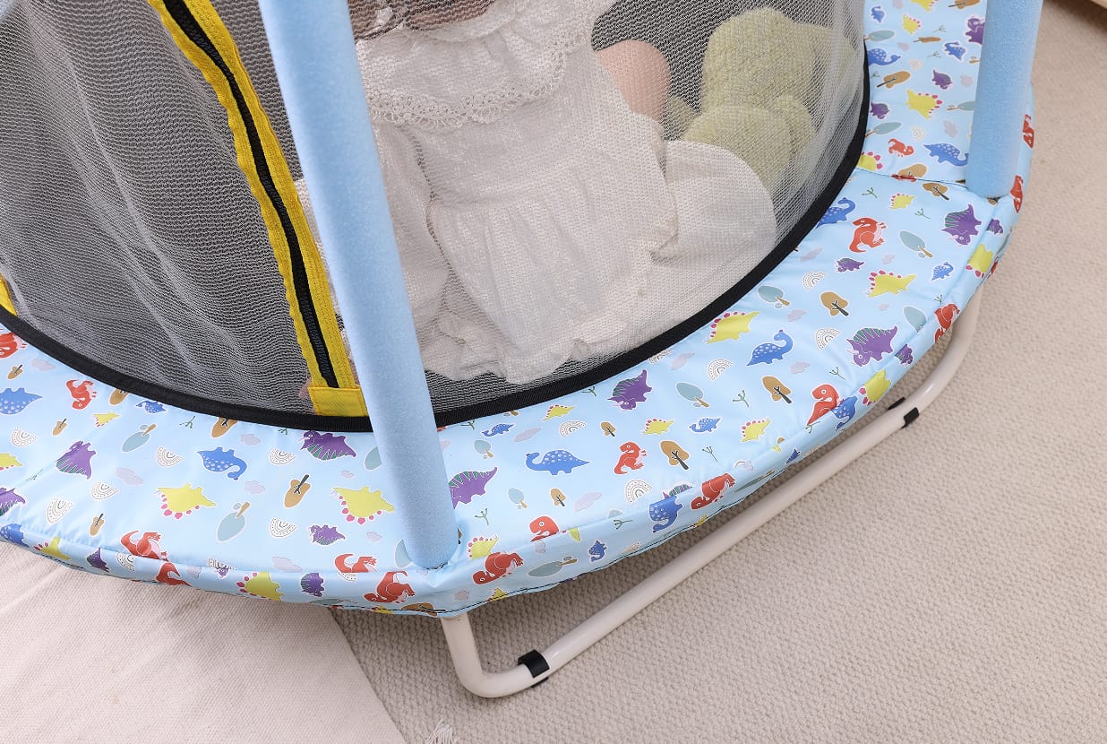 Customer photo review of Blue Print Mini Indoor Trampoline With Enclosure