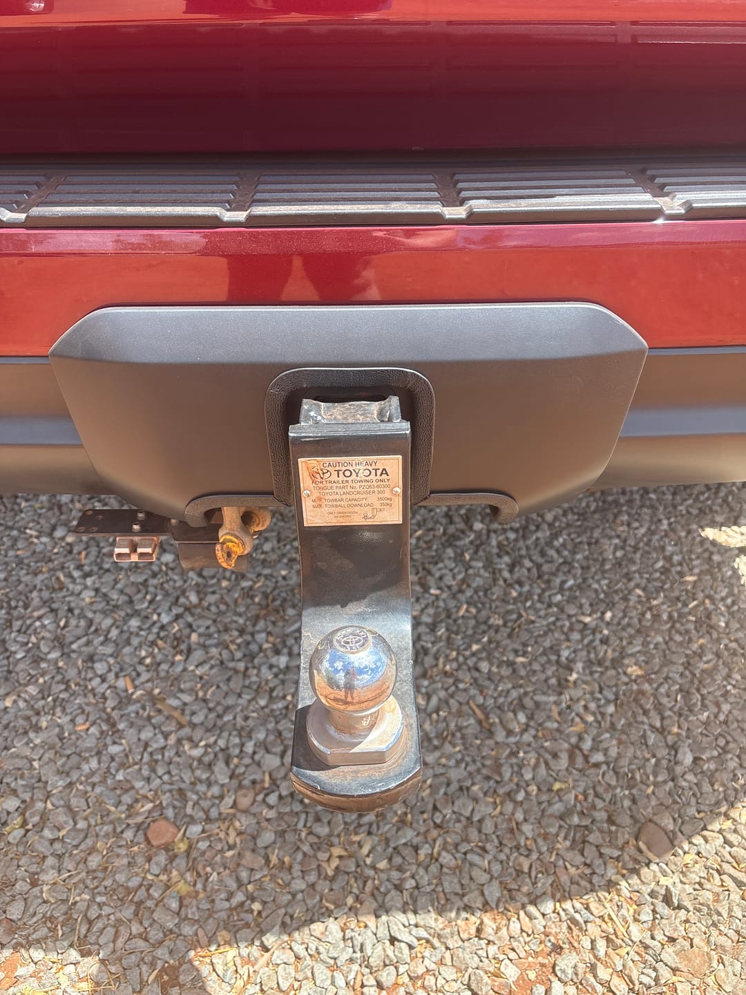Customer photo review of Tow Bar Cover Cut Out Service for 300 Series LandCruisers