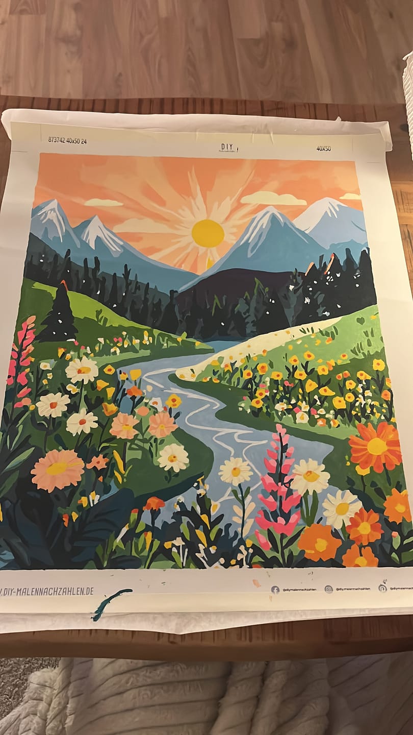 Customer photo review of Malen nach Zahlen - Bunte Landschaft