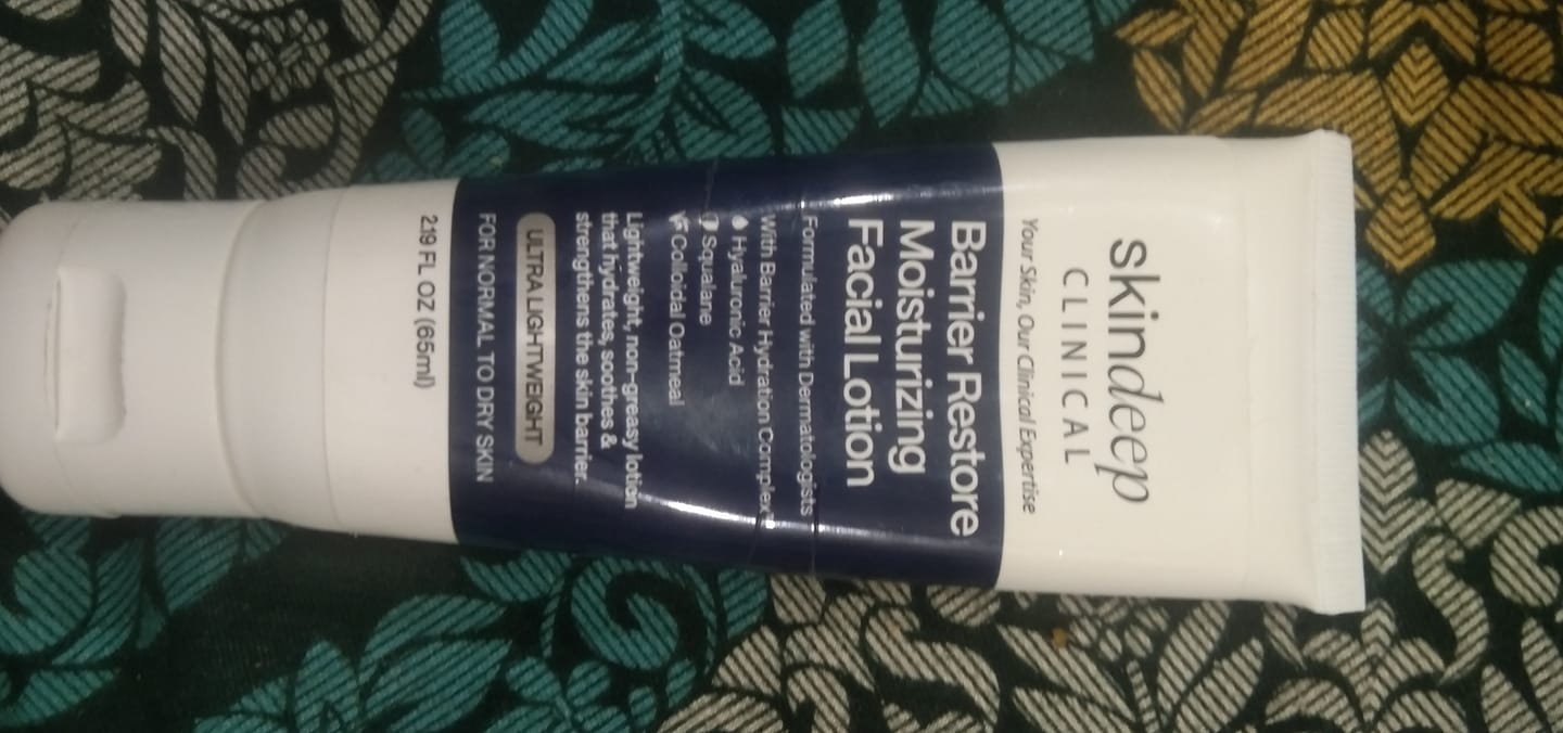 Customer photo review of Barrier Restore Moisturizing Facial Lotion