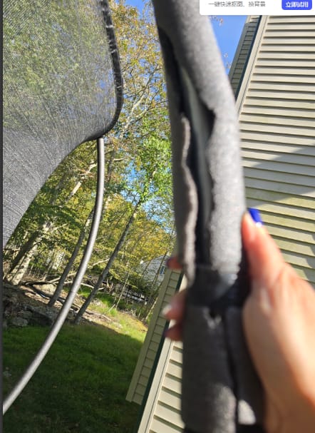 Customer photo review of 14FT BLUE Trampoline 14ft 1500Lbs Round Trampoline with Basketball Hoop
