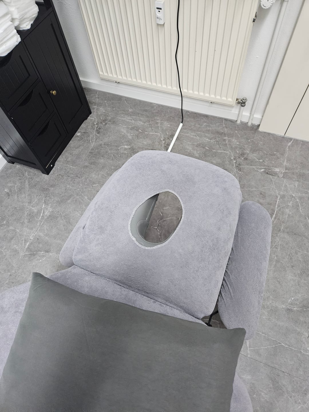 Customer photo review of Frottee Bezug für Therapieliegen Agila 4 Grau