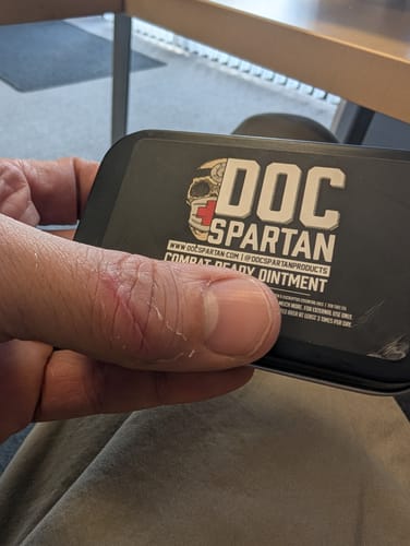 Customer photo review of Combat Ready Ointment - Big Tin