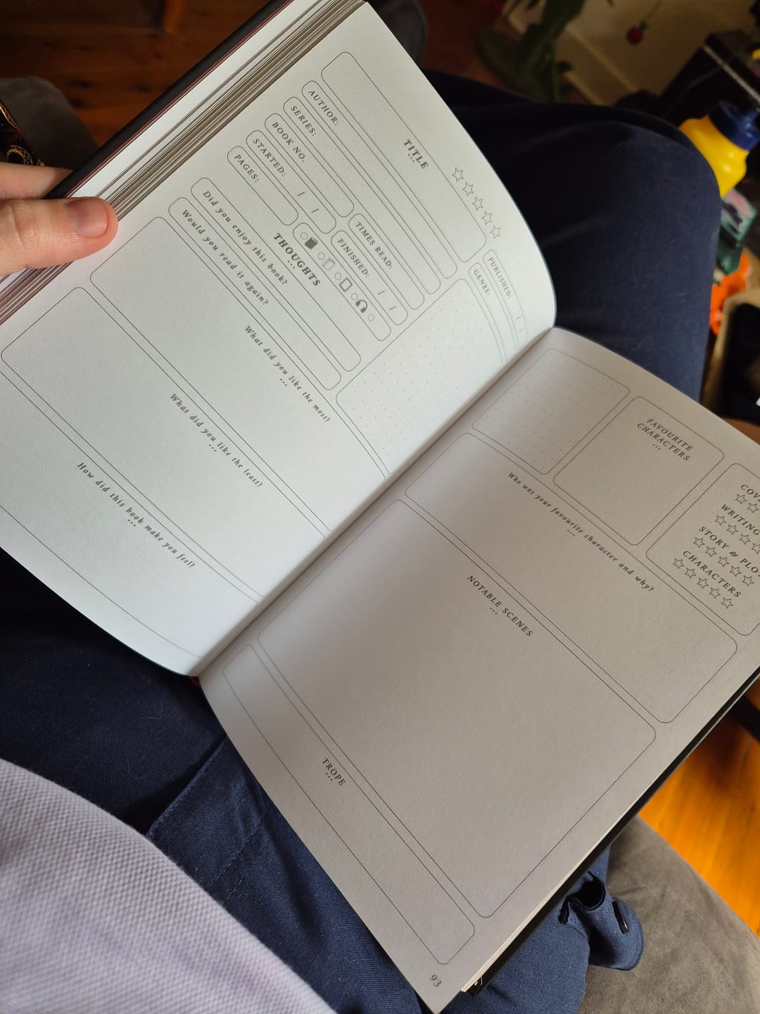Customer photo review of Reading Journal - Serpents & Swords