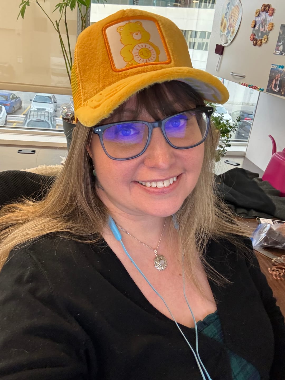 Customer photo review of OVERLORD X Care Bears:  Funshine Bear Trucker Cap