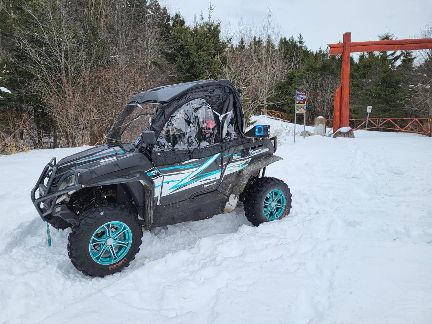 Customer photo review of Soft Cab Enclosures Upper Door for CFMOTO ZForce 950