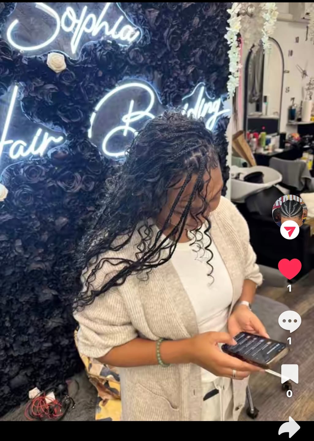 Customer photo review of Double Drawn Burmese Loose Deep Wave Human Braiding Hair