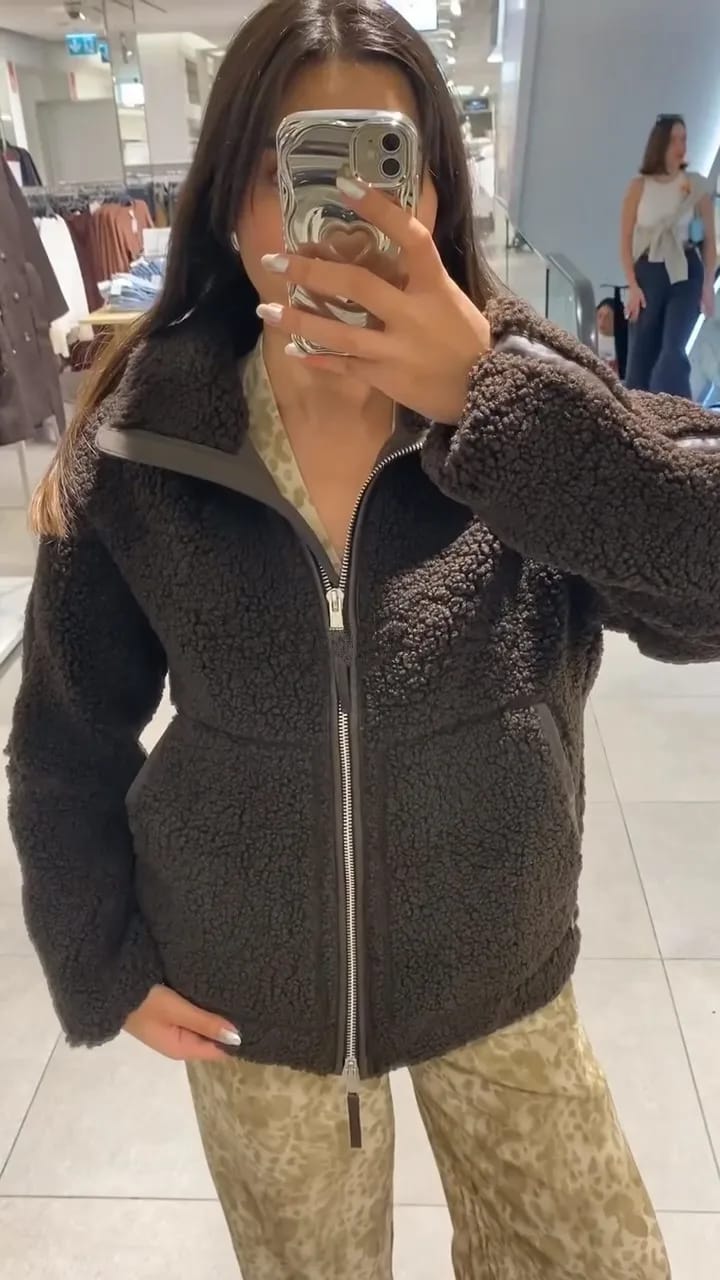 Customer photo review of Susan Zip Up Teddy Jacket