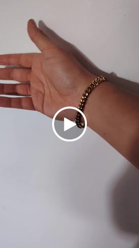 Reseña con vídeo de un cliente sobre Pulsera Cuban Oro 8mm