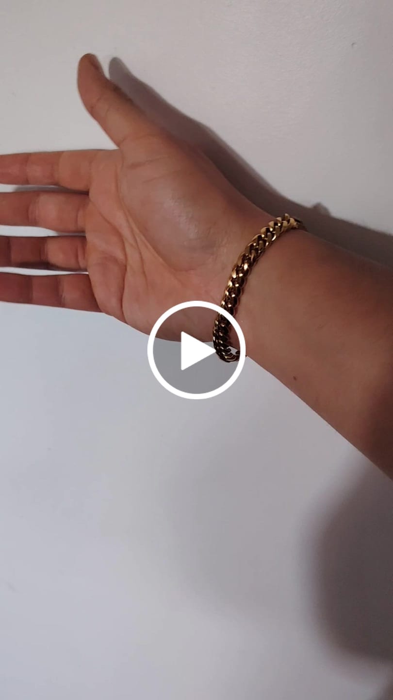 Customer video review of Pulsera Cuban Oro 8mm