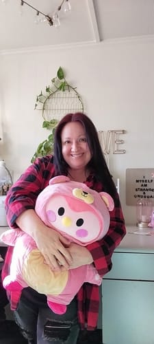Customer photo review of Pink Plushie: Where Soft Self-Care Begins
