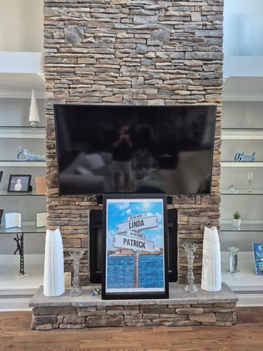 Customer photo review of Personalized Date and Names Sign Canvas