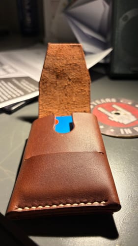 Customer photo review of Slimmad plånbok i äkta läder