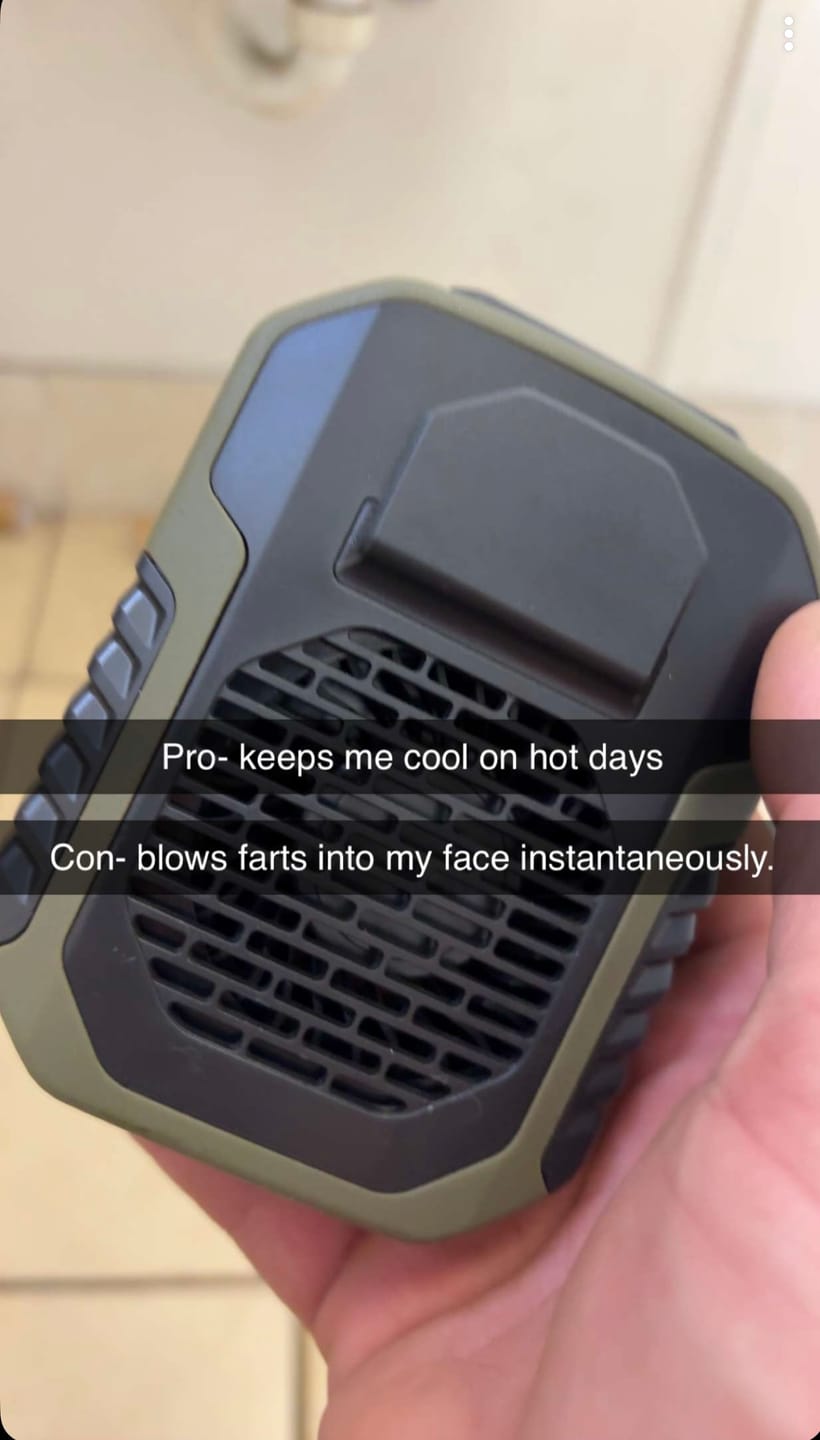 Customer photo review of BreezeMate - Portable Waist Fan