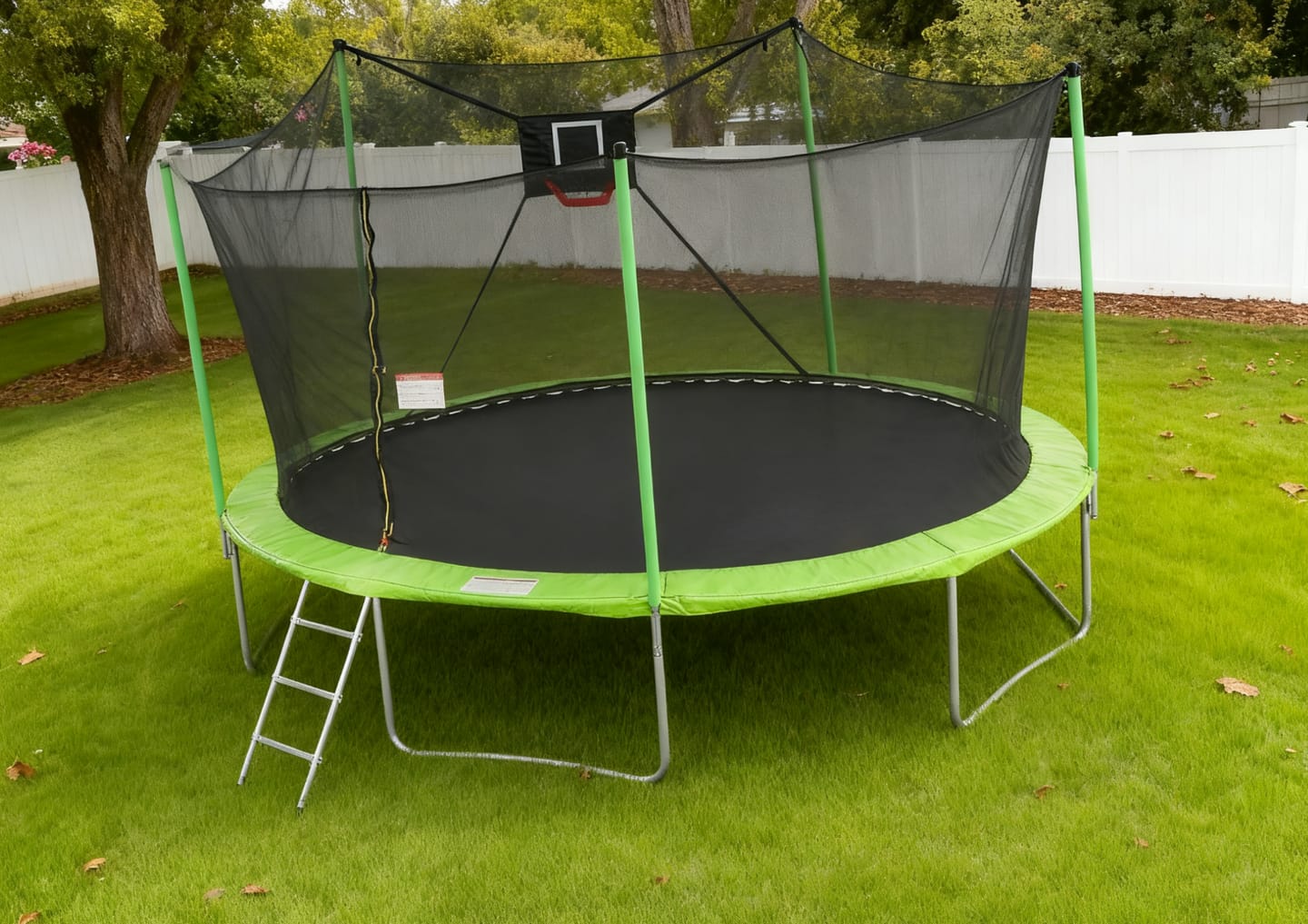 Customer photo review of 14FT Green Soft Backboard Trampoline For Adults&Kids