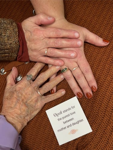 Customer photo review of The Purest Love Matching Oval Cut Opal Ring