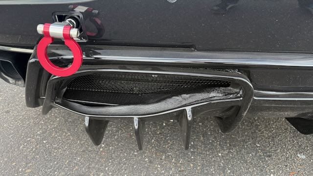 Customer photo review of Corvette C8 Rear Bumper Add-On Diffuser Splitter Lip