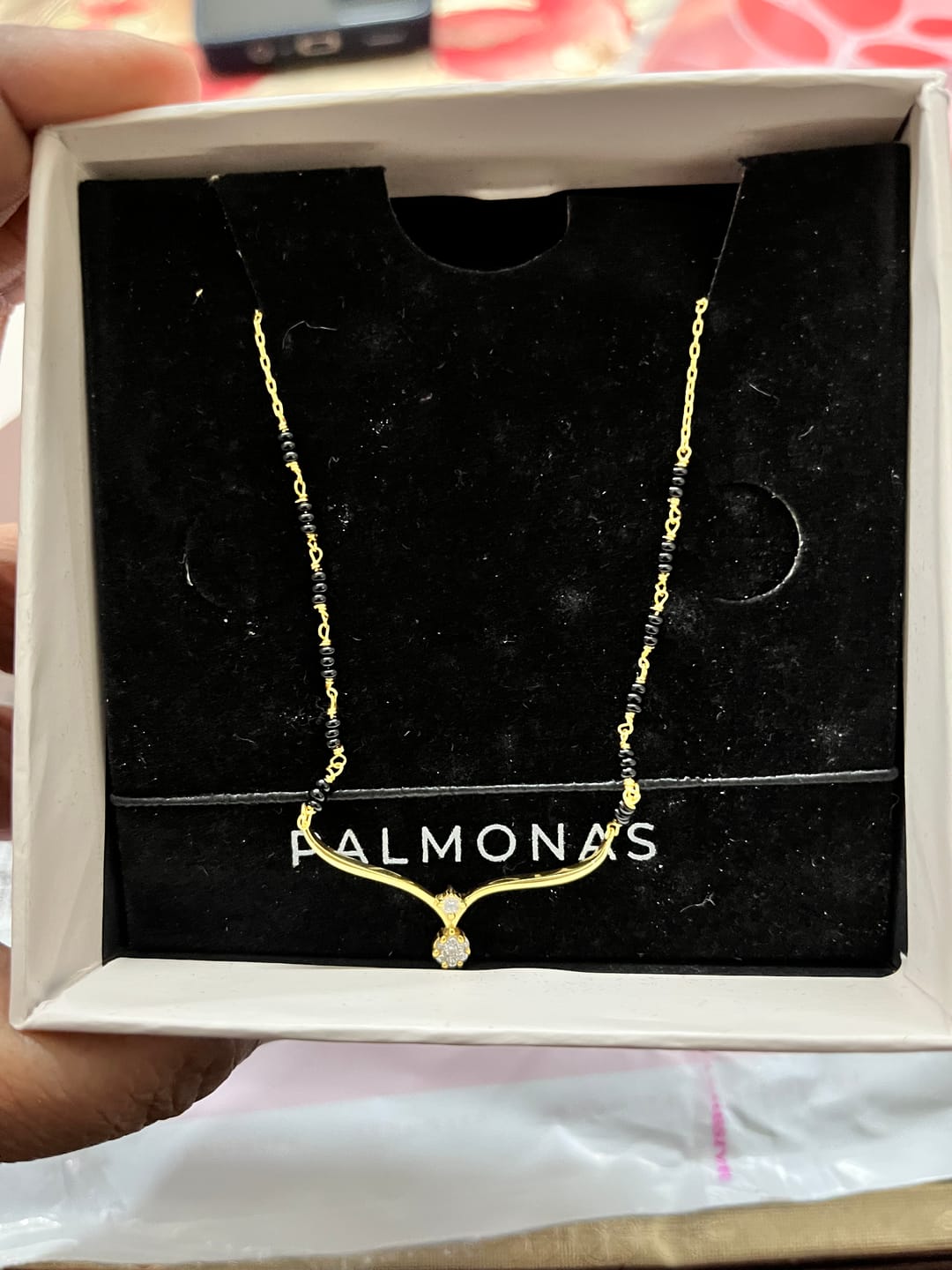 Customer photo review of Niyati Diamond Mangalsutra